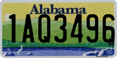 AL license plate 1AQ3496