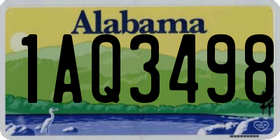 AL license plate 1AQ3498