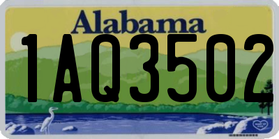 AL license plate 1AQ3502