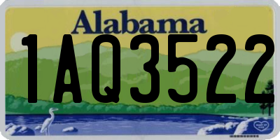 AL license plate 1AQ3522
