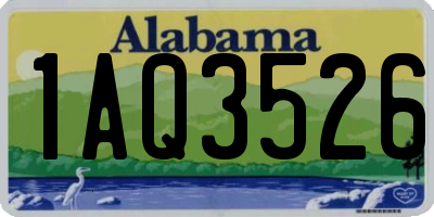 AL license plate 1AQ3526