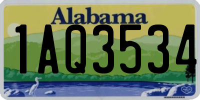 AL license plate 1AQ3534