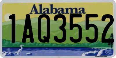 AL license plate 1AQ3552