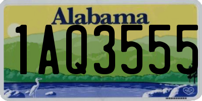 AL license plate 1AQ3555