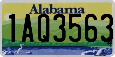 AL license plate 1AQ3563