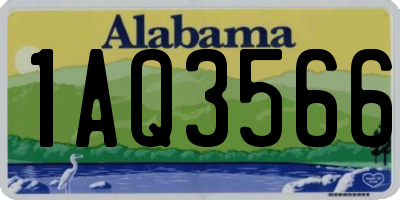 AL license plate 1AQ3566