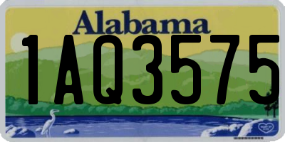 AL license plate 1AQ3575