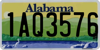 AL license plate 1AQ3576