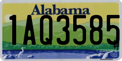 AL license plate 1AQ3585