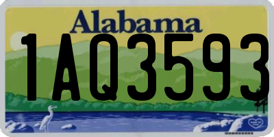 AL license plate 1AQ3593