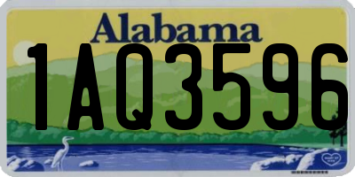 AL license plate 1AQ3596