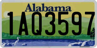AL license plate 1AQ3597