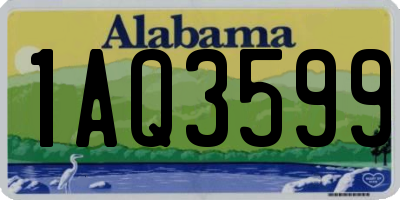 AL license plate 1AQ3599