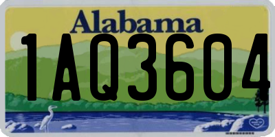 AL license plate 1AQ3604