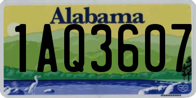AL license plate 1AQ3607