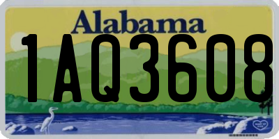 AL license plate 1AQ3608
