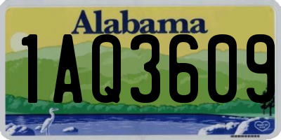 AL license plate 1AQ3609