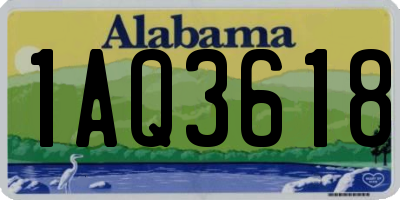 AL license plate 1AQ3618