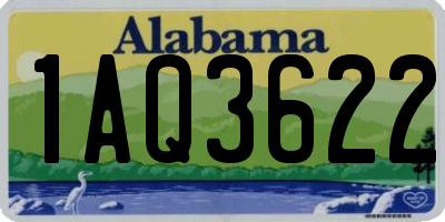 AL license plate 1AQ3622
