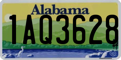 AL license plate 1AQ3628