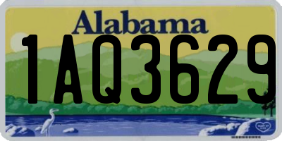 AL license plate 1AQ3629