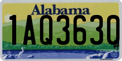 AL license plate 1AQ3630