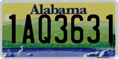 AL license plate 1AQ3631