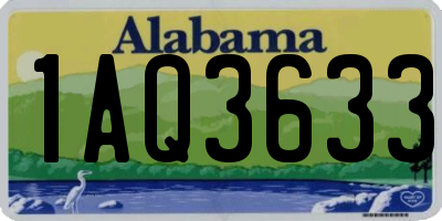 AL license plate 1AQ3633