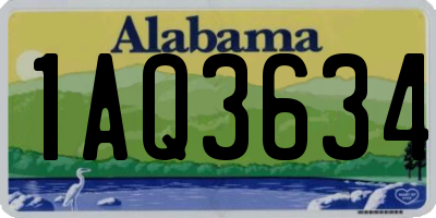 AL license plate 1AQ3634