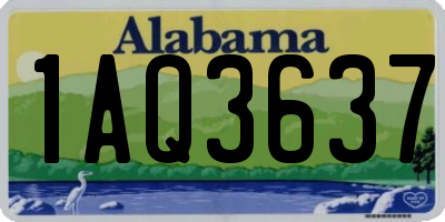 AL license plate 1AQ3637
