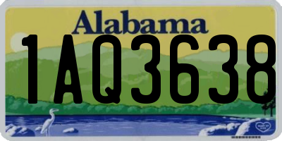 AL license plate 1AQ3638