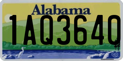 AL license plate 1AQ3640