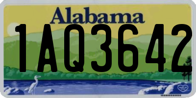 AL license plate 1AQ3642