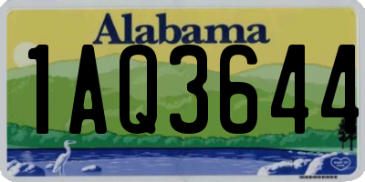 AL license plate 1AQ3644