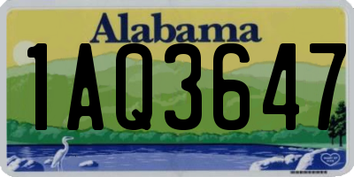 AL license plate 1AQ3647