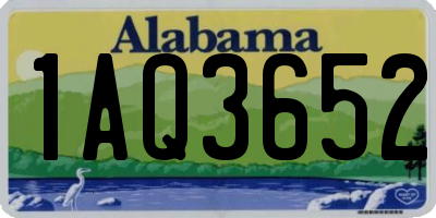 AL license plate 1AQ3652