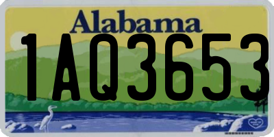 AL license plate 1AQ3653