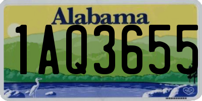 AL license plate 1AQ3655