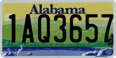 AL license plate 1AQ3657