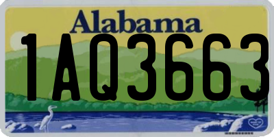AL license plate 1AQ3663