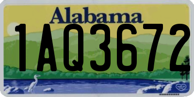 AL license plate 1AQ3672