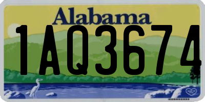 AL license plate 1AQ3674