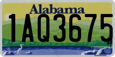 AL license plate 1AQ3675