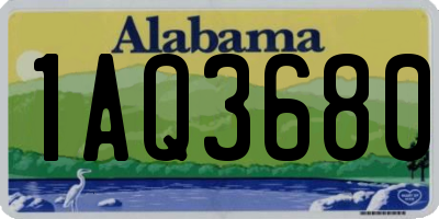 AL license plate 1AQ3680