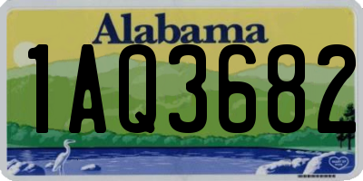 AL license plate 1AQ3682