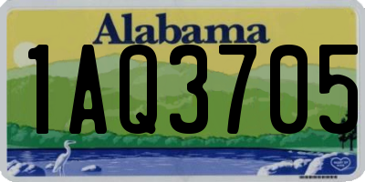 AL license plate 1AQ3705