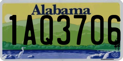 AL license plate 1AQ3706