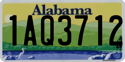 AL license plate 1AQ3712