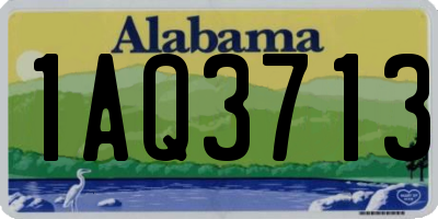 AL license plate 1AQ3713