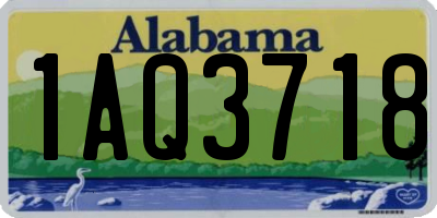 AL license plate 1AQ3718